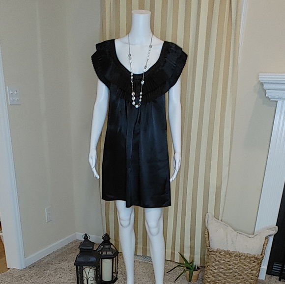 SUSANA MONACO SLEEVELESS RUFFLE SHIFT DRESS 8 - Picture 2 of 10